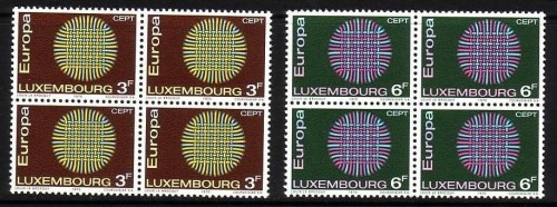 LUXEMBOURG MI-NR. 807-808 POSTFRISCH(MINT) 4 er Block EUROPA 1970 - SONNENSYMBOL