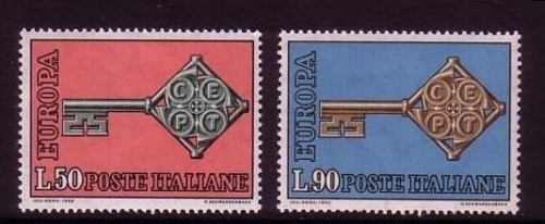 ITALIEN MI-NR. 1272-1273 POSTFRISCH(MINT) EUROPA 1968 KREUZBARTSCHLÜSSEL