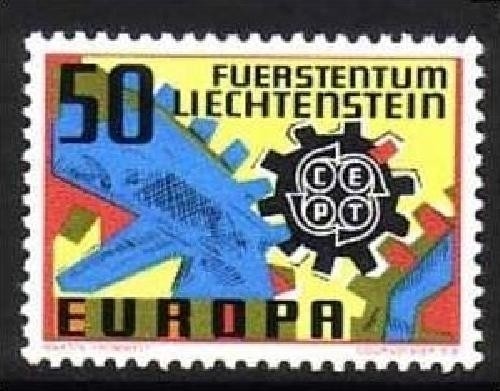 LIECHTENSTEIN MI-NR. 474 POSTFRISCH(MINT) EUROPA 1967 ZAHNRÄDER