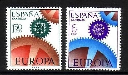 SPANIEN MI-NR. 1682-1683 POSTFRISCH(MINT) EUROPA 1967 ZAHNRÄDER