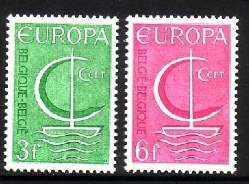 BELGIEN MI-NR. 1446-1447 POSTFRISCH(MINT) EUROPA 1966 SEGEL
