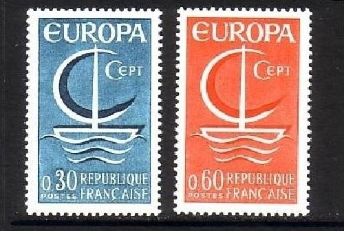 FRANKREICH MI-NR. 1556-1557 POSTFRISCH(MINT) EUROPA 1966 SEGEL