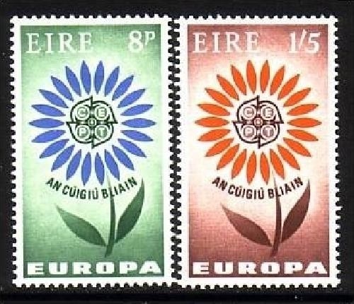 IRLAND MI-NR. 167-168 POSTFRISCH(MINT) EUROPA 1964 STILISIERTE BLUME