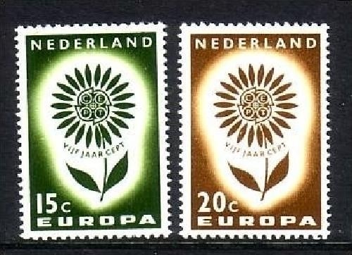 NIEDERLANDE MI-NR. 827-828 POSTFRISCH(MINT) EUROPA 1964 STILISIERTE BLUME