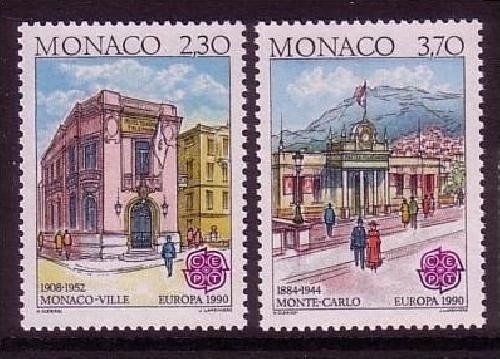 MONACO MI-NR. 1961-1962 POSTFRISCH(MINT) EUROPA 1990 POSTALISCHE EINRICHTUNGEN