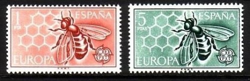SPANIEN MI-NR. 1340-1341 POSTFRISCH(MINT) EUROPA 1962 - BIENE UND WABE