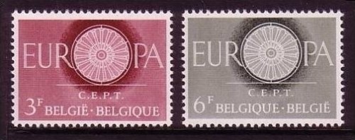 BELGIEN MI-NR. 1209-1210 POSTFRISCH(MINT) EUROPA 1960 WAGENRAD