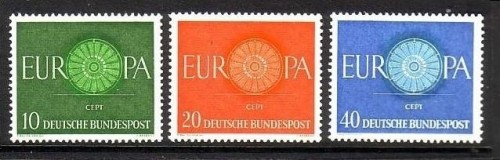 DEUTSCHLAND MI-NR. 337-339 POSTFRISCH(MINT) EUROPA 1960 WAGENRAD