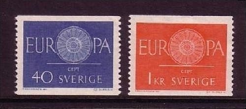 SCHWEDEN MI-NR. 463-464 POSTFRISCH(MINT) EUROPA 1960 WAGENRAD