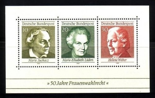 DEUTSCHLAND BLOCK 5 POSTFRISCH(MINT) FRAUENWAHLRECHT POLITIKERINNEN 1969