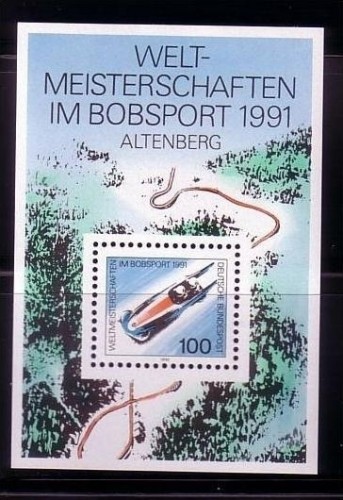 DEUTSCHLAND BLOCK 23 POSTFRISCH(MINT) WELTMEISTERSCHAFTEN IM BOBSPORT ALTENBERG 1991