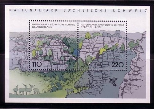 DEUTSCHLAND BLOCK 44 POSTFRISCH(MINT) NATIONAL- und NATURPARKS 1998 SÄCHSISCHE SCHWEIZ