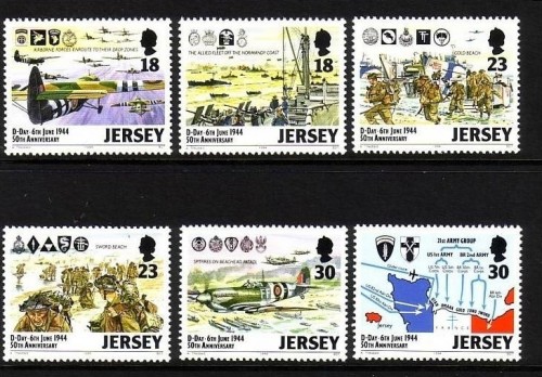 JERSEY MI-NR. 654-659 POSTFRISCH(MINT) 50. JAHRESTAG LANDUNG der ALLIIERTEN in der NORMANDIE 1994