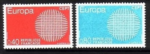 FRANKREICH MI-NR. 1710-1711 POSTFRISCH EUROPA 1970 SONNENSYMBOL