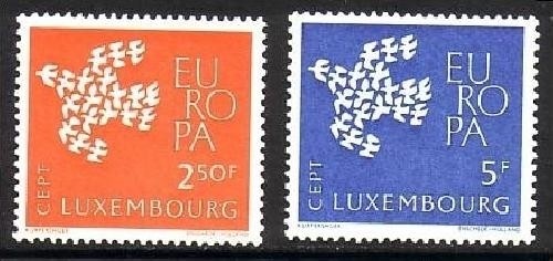 LUXEMBOURG MI-NR. 647-648 POSTFRISCH(MINT) EUROPA 1961 TAUBE