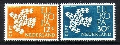 NIEDERLANDE MI-NR. 765-766 POSTFRISCH(MINT) EUROPA 1961 TAUBE