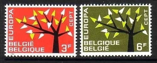 BELGIEN MI-NR. 1282-1283 POSTFRISCH(MINT) EUROPA 1962 BAUM