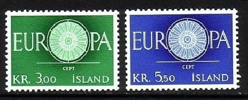 ISLAND MI-NR. 343-344 POSTFRISCH(MINT) EUROPA 1960 WAGENRAD