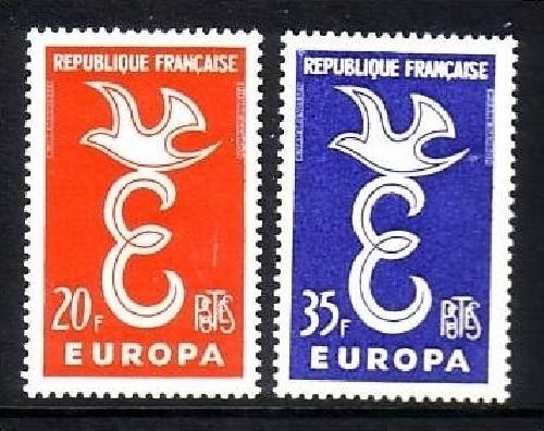 FRANKREICH MI-NR. 1210-1211 POSTFRISCH(MINT) EUROPA 1958