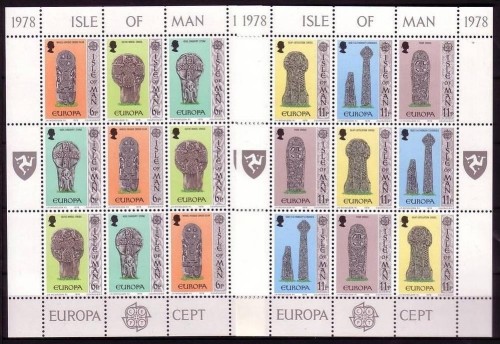 INSEL MAN MI-NR. 122-127 POSTFRISCH(MINT) KLEINBOGENSATZ EUROPA 1978 BAUDENKMÄLER