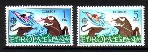 SPANIEN MI-NR. 1642-1643 POSTFRISCH(MINT) EUROPA 1966 - SEGEL STIER ZEUS