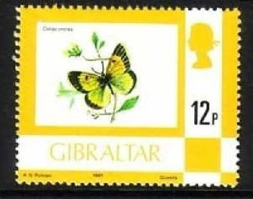 GIBRALTAR MI-NR. 358 II POSTFRISCH(MINT) SCHMETTERLING - POSTILLION JAHRESZAHL 1981