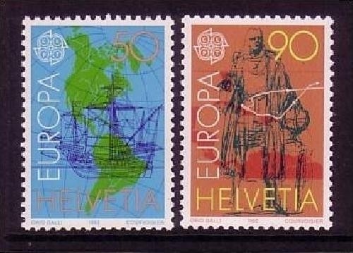 SCHWEIZ MI-NR. 1468-1469 POSTFRISCH(MINT) EUROPA 1992 ENTDECKUNG AMERIKAS COLUMBUS