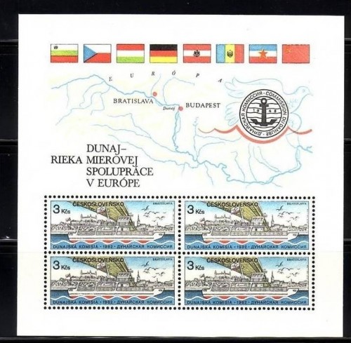 TSCHECHOSLOWAKEI BLOCK 51-52 POSTFRISCH(MINT) EUROPÄISCHE DONAUKOMMISSION