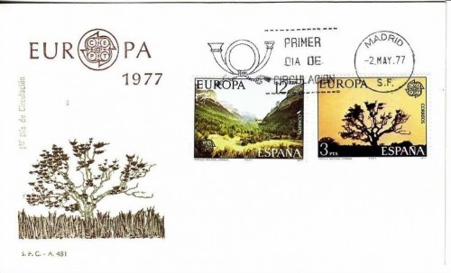 SPANIEN MI-NR. 2299-2300 FDC EUROPA 1977 - LANDSCHAFTEN