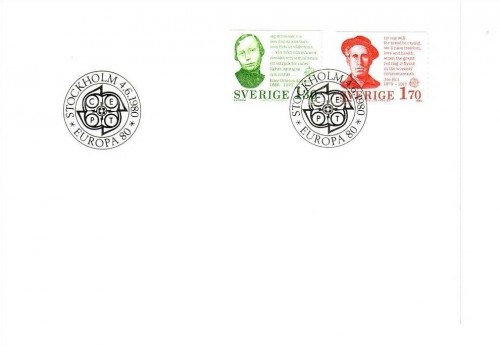 SCHWEDEN MI-NR. 1106-1107 FDC CEPT 1980 BEDEUTENDE PERSÖNLICHKEITEN