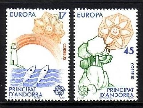 ANDORRA SPANISCH MI-NR. 188-189 POSTFRISCH EUROPA 1986 NATUR- und UMWELTSCHUTZ