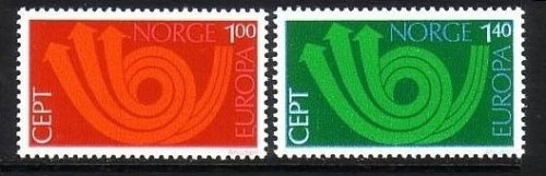 NORWEGEN MI-NR. 660-661 POSTFRISCH(MINT) EUROPA 1973 POSTHORN