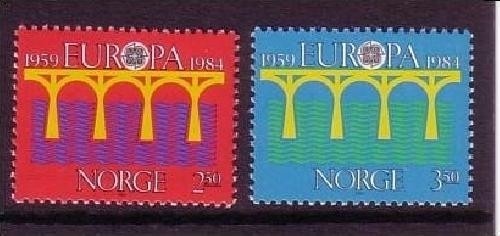 NORWEGEN MI-NR. 904-905 POSTFRISCH(MINT)H EUROPA 1984 BRÜCKE