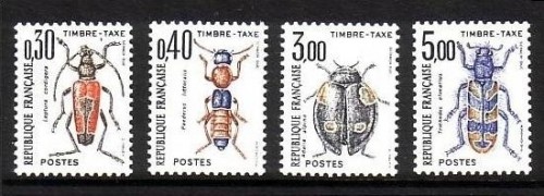 FRANKREICH MI-NR. 112-115 POSTFRISCH(MINT) PORTOMARKEN 1983 KÄFER