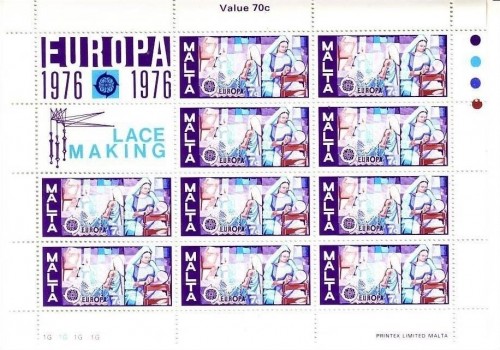 MALTA MI-NR. 532-533 POSTFRISCH(MINT) KLEINBOGENSATZ EUROPA 1976 KUNSTHANDWERK