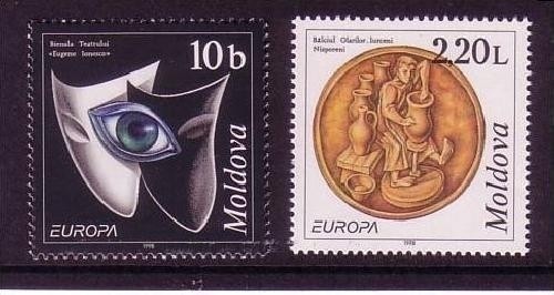 MOLDAWIEN MI-NR. 275-276 POSTFRISCH(MINT) EUROPA 1998 FESTE und FEIERTAGE THEATERFESTIVAL