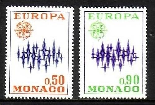 MONACO MI-NR. 1038-1039 POSTFRISCH(MINT) EUROPA 1972 STERNE