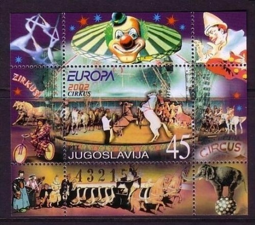 JUGOSLAWIEN BLOCK 53 POSTFRISCH(MINT) EUROPA 2002 ZIRKUS