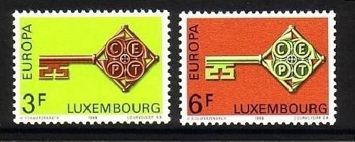 LUXEMBOURG MI-NR. 771-772 POSTFRISCH(MINT) EUROPA 1968 KREUZBARTSCHLÜSSEL