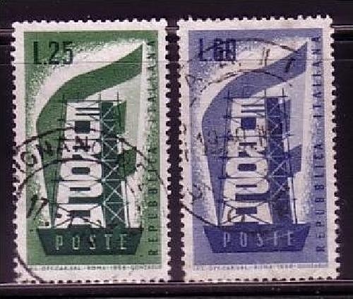 ITALIEN MI-NR. 973-974 GESTEMPELT(USED) EUROPA 1956