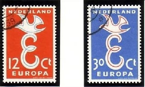NIEDERLANDE MI-NR. 718-719 GESTEMPELT(USED) EUROPA 1958