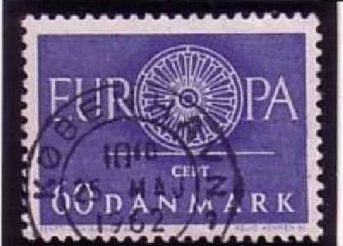 DÄNEMARK MI-NR. 386 o EUROPA 1960 - WAGENRAD