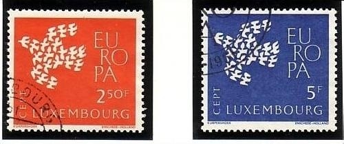 LUXEMBOURG MI-NR. 647-648 o EUROPA 1961 - TAUBE