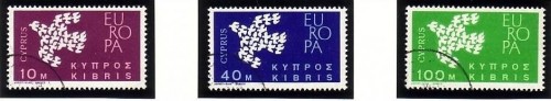 ZYPERN MI-NR. 197-199 GESTEMPELT(USED) EUROPA 1961 TAUBE
