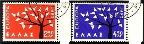 GRIECHENLAND MI-NR. 796-797 o EUROPA 1962 - BAUM