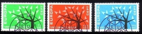 TÜRKEI MI-NR. 1843-1845 GESTEMPELT(USED) EUROPA 1962 BAUM