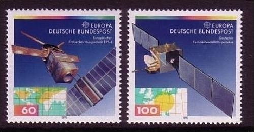 DEUTSCHLAND MI-NR. 1526-1527 POSTFRISCH(MINT) EUROPA 1991 EUROPÄISCHE WELTRAUMFAHRT