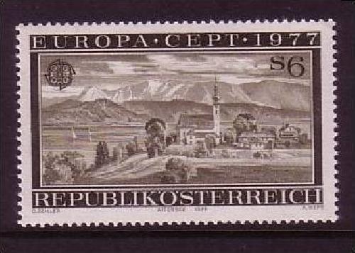 ÖSTERREICH MI-NR. 1553 POSTFRISCH EUROPA 1977 LANDSCHAFTEN ATTERSEE