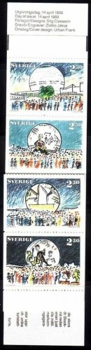 SCHWEDEN MH 138 POSTFRISCH(MINT) SPORT- UND KULTURZENTRUM EISHOCKEY TURNFEST 1989