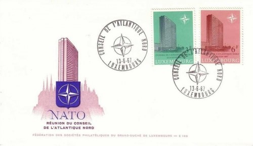 LUXEMBOURG MI-NR. 751-752 FDC NATO 1967